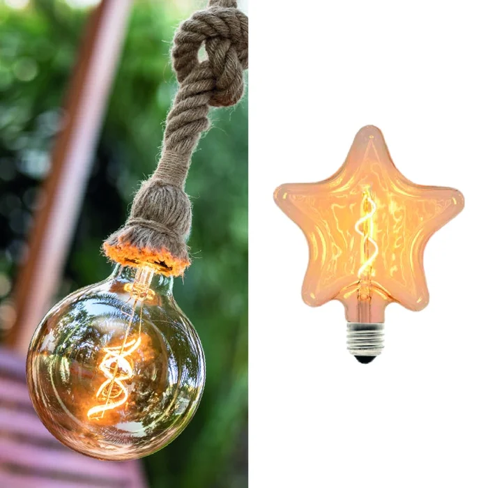 SIMONA kabellose Pendelleuchte Glühbirne + FREE Dekorative Glühbirne SELENA