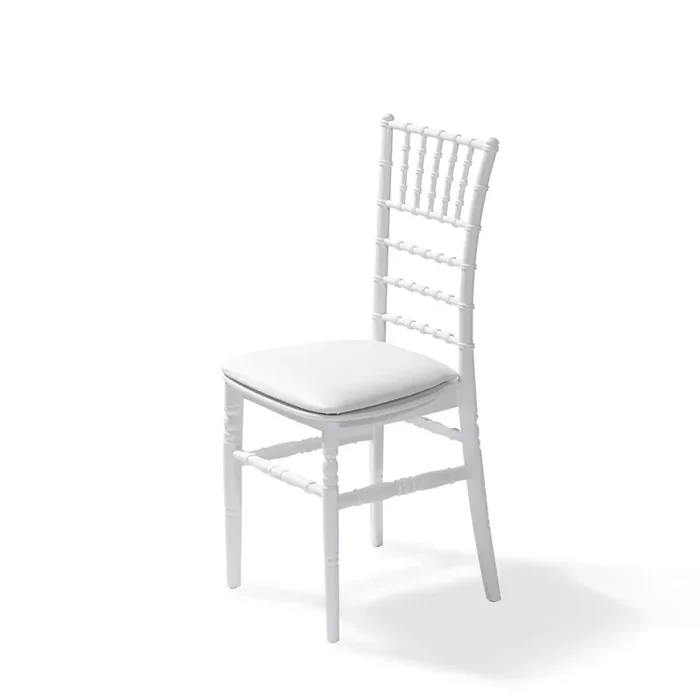 Sitzkissen Kunstleder weiß für Napoleon/Tiffany Stuhl, 38,5x40x2,5cm (BxTxH)