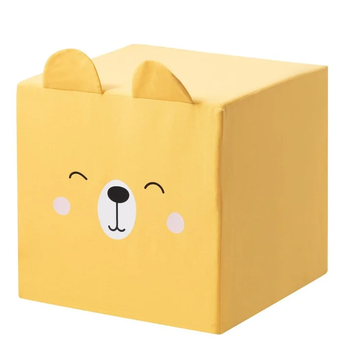Sitzsack Würfel Yellow Tipi Rainbow Bear [Größe 40×40 cm]