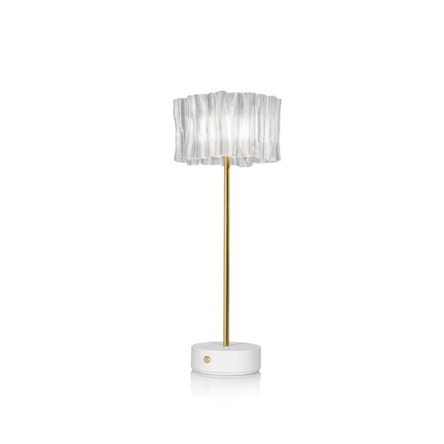 SLAMP Accordéon Tragbare Lampe Transparent/Weiß