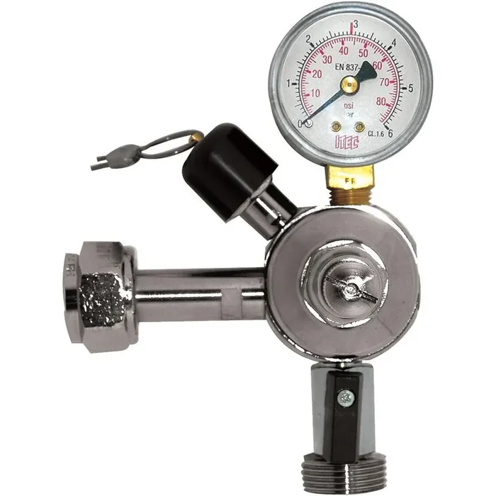 Small CO² pressure reducer without filling level