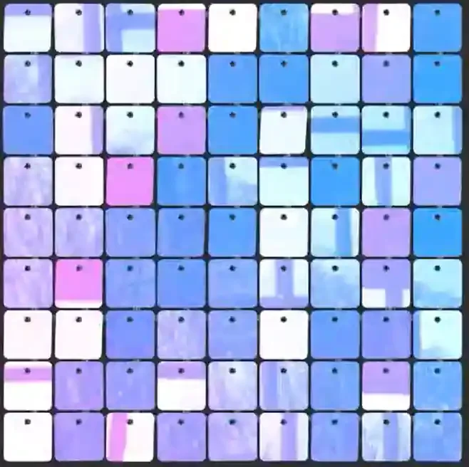 SolaAir Sequin Wall Decor Standard (viereckig) – Purple