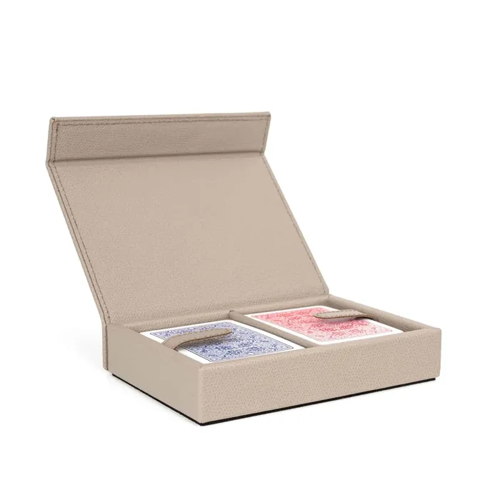 Spielkartenhalter aus Leder von Pinetti