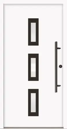 Splendoor Passivdoor Premium B02 Stahl-Aluminium Haustür Energiesparmodell Blackline