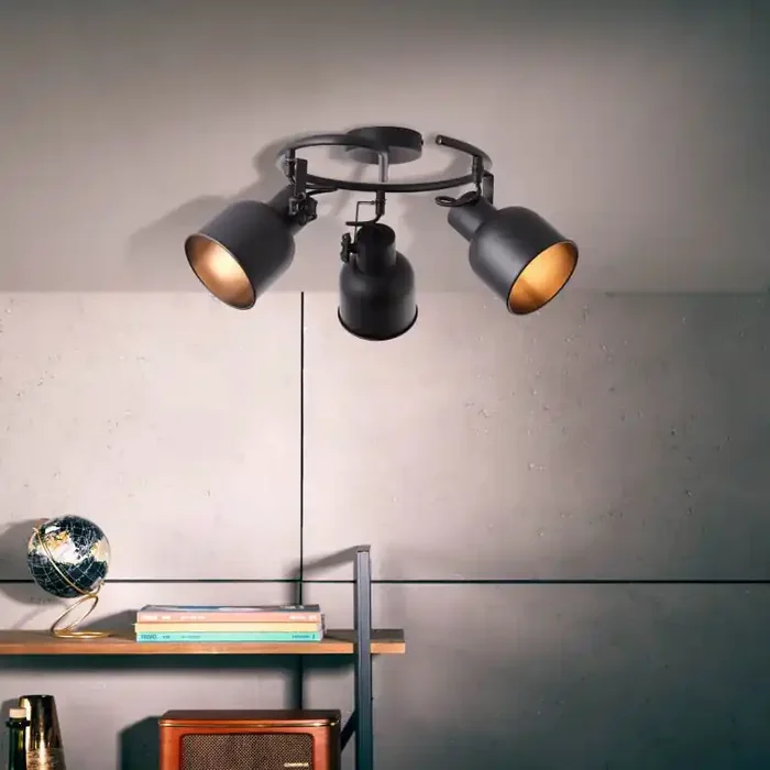 Spotspirale Mia, schwarz, 18 x 51 cm, Metall Innenleuchte