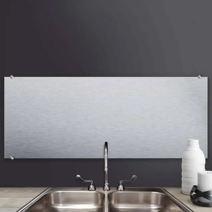 Spritzschutz Alu-Dibond-Silber – Panorama