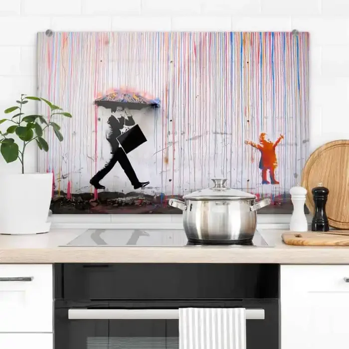 Spritzschutz Banksy – Coloured Rain