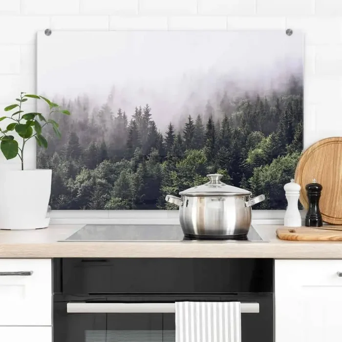 Spritzschutz Nebliger Wald