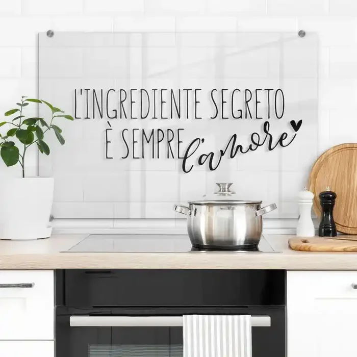 Spritzschutz Transparent – L‘ingrediente segreto è sempre l‘amore