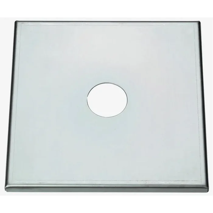 Square cover plates made of CNS 280x280mm with 45mm hole