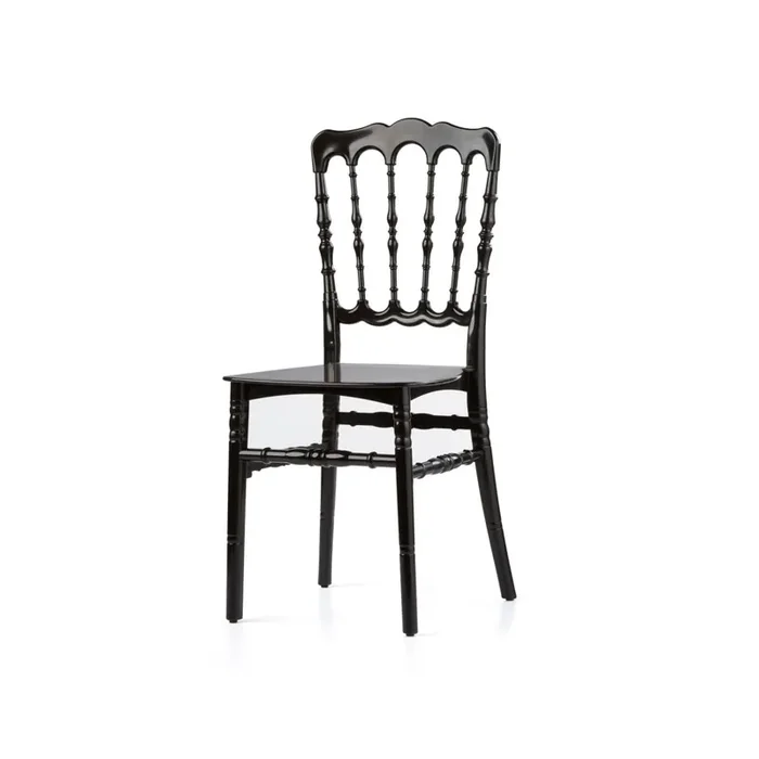 Stacking chair Napoleon black, polypropylene, 41x43x89.5cm (WxDxH), not breakable