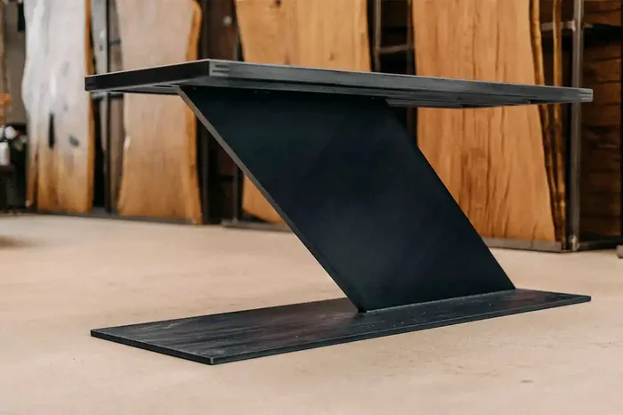 Stahl Mittelfuß Tischgestell schräg Jayden