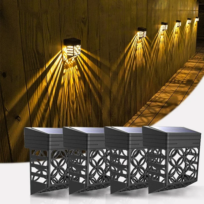 Starlight Silhouette Glühlicht 4er Set | Solar Gartenleuchten mit LED