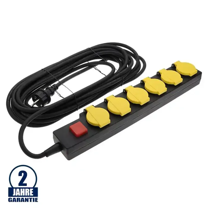 Steckdosenleiste IP44 6-fach 10m Kabel 16A