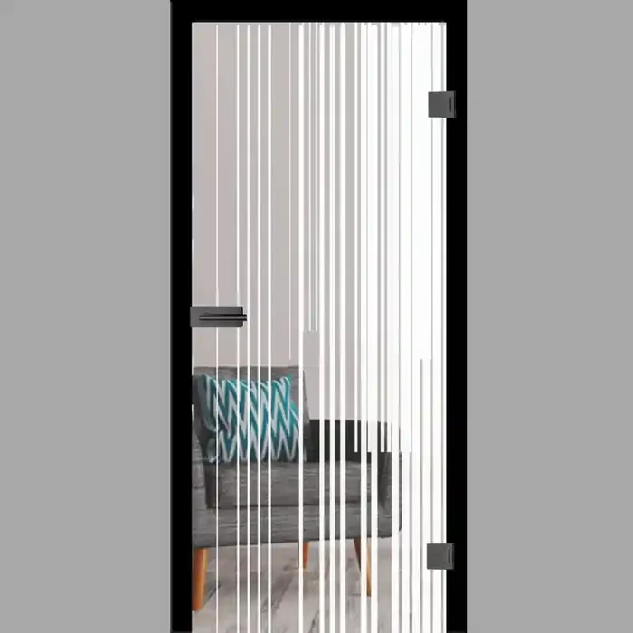 Straight Motiv matt Glastür – Ganzglastür / Komplettset mit Zarge von Erkelenz