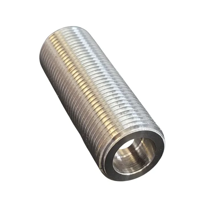 Straight-through socket, groove on both sides, NW 7 mm, length 110 mm