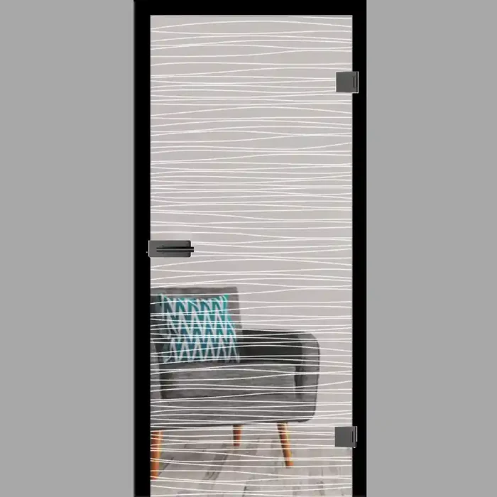 Streak Mattprint – Ganzglastüren / Glastüren mit Zarge Komplettset – Erkelenz