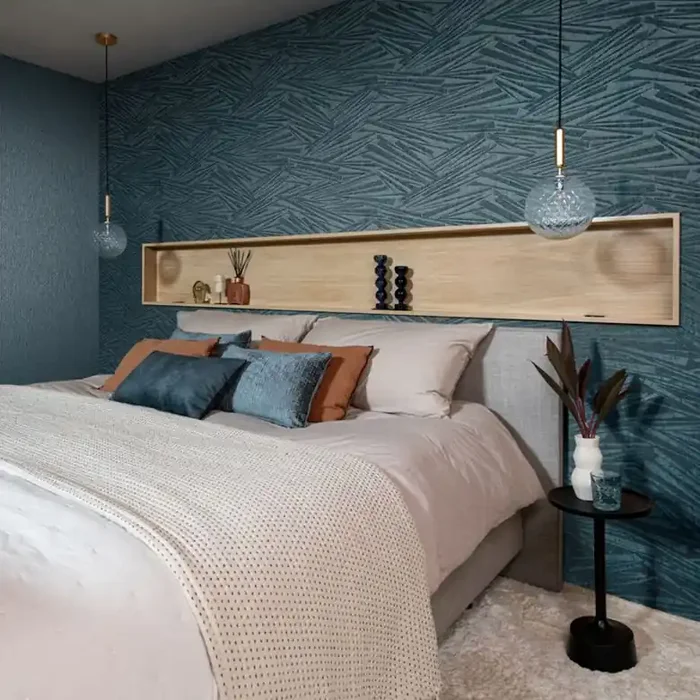 Streifentapete, Vliestapete Sky Lounge nachtgrau metallic