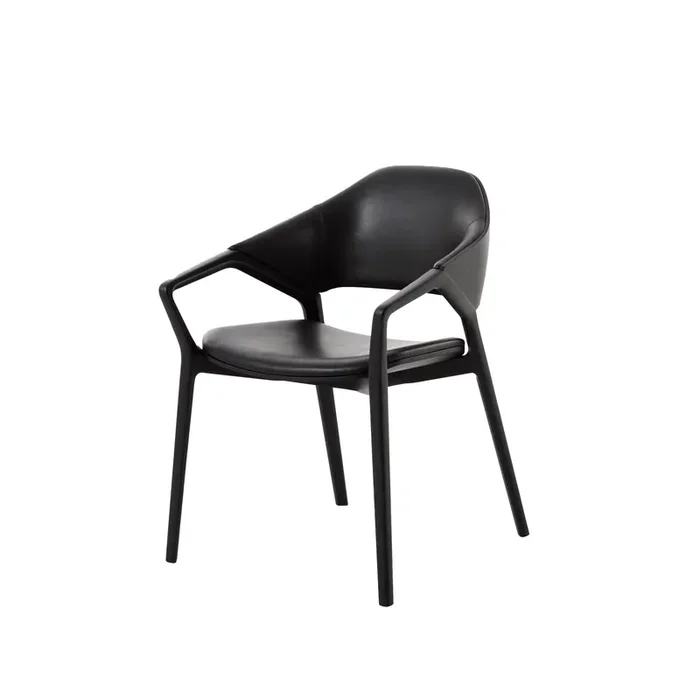 Stuhl ICO aus Holz und Leder, entworfen von Ora ïto für Cassina