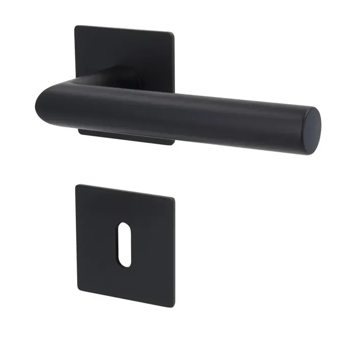 Südmetall Türgriffgarnitur Mainz-Square-R Schwarz-matt