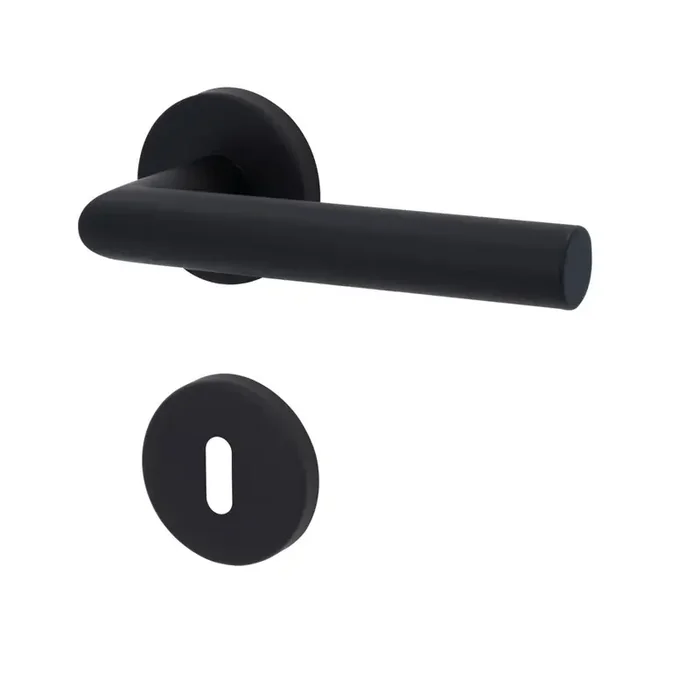 Südmetall Türgriffgarnitur Moskau II-R Schwarz-matt