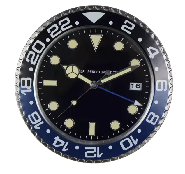 Sunburst | Klassische Metall-Wanduhr