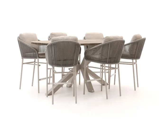 SUNS Nappa/ROUGH-Y Ellips 240 cm Gartenbar-Set 7-teilig