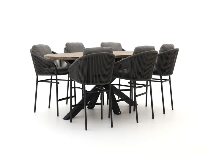 SUNS Nappa/ROUGH-Y Ellips 240 cm Gartenbar-Set 7-teilig