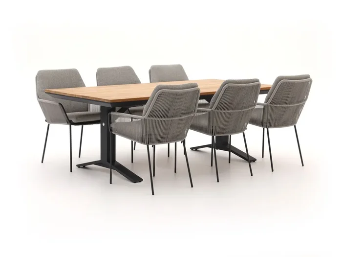 SUNS Punta/Stockholm 220 cm Gartenmöbel – Set 7-teilig