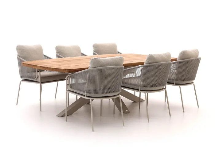 SUNS Revello/Induno dänisch oval 220 cm Gartenmöbel-Set 7-teilig