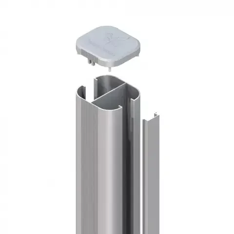 System Pfosten silber ca. 298cm – zum Erdverbau 2363