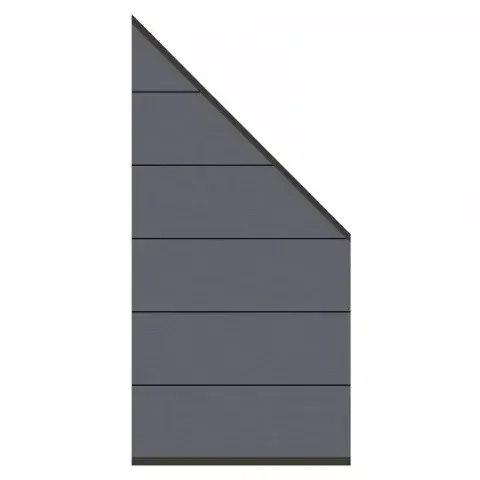 System WPC XL Zaunfeld-Set anthrazit 2824 – 91×184-94cm