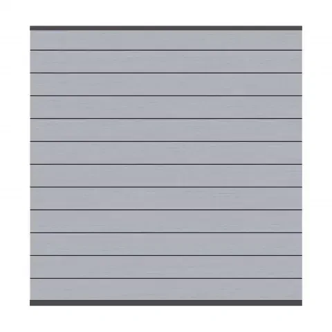 System WPC Zaunfeld-Set grau 2576 – 178x184cm