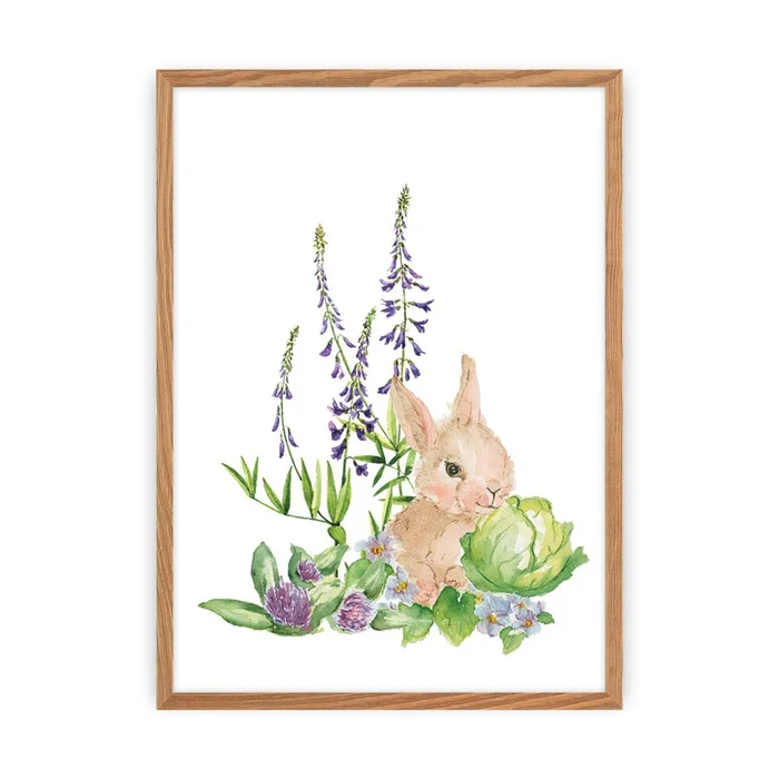 Tabelle – Hase Yellow Tipi Forest Story [Größe 30×40 cm]