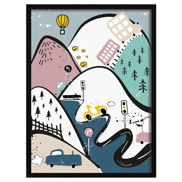 Tabelle Yellow Tipi Colorfull Trafic I [Größe 30×40 cm]