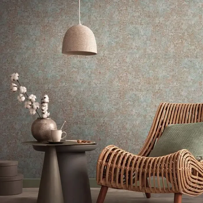 Tapete Kupfer Vliestapete leicht glänzend Rostoptik Industrial Putzoptik Metallic