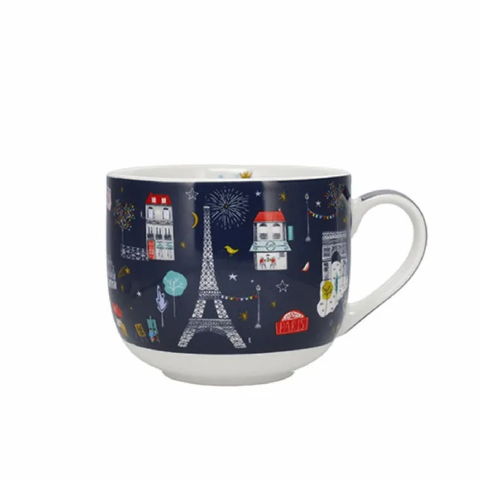 Tasse mit Henkel + Schachtel Kiub Le Tout Paris La Nuit [Größe 670 ml]