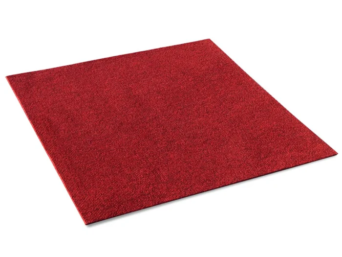 Teppichfliesen BEDFORD TILE | Selbstliegend | Rot – 100×100 cm