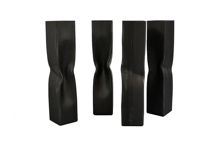 Tischbeine Stahl eingedrücktes Design Ridley 4er Set