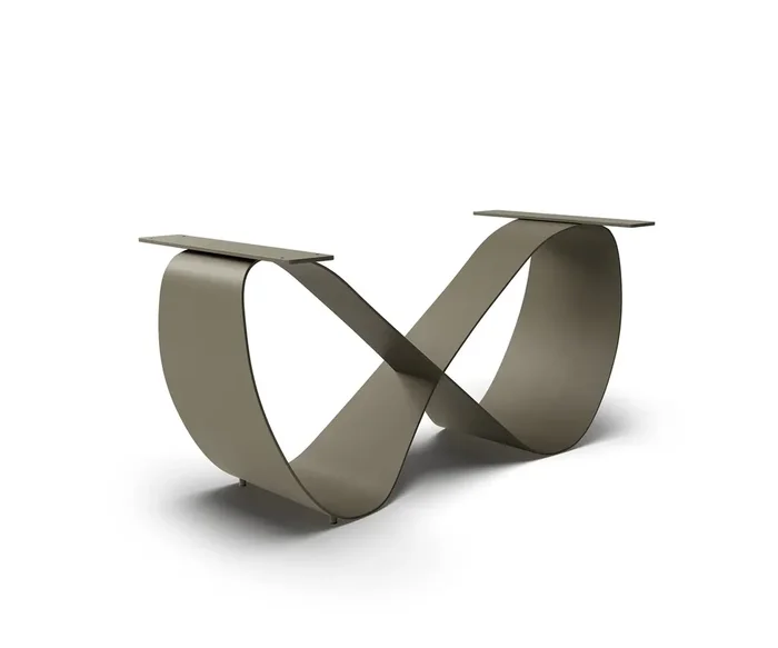 Tischgestell Infinity Metall Effektfinish Titan für Tischplatten ab 240 cm