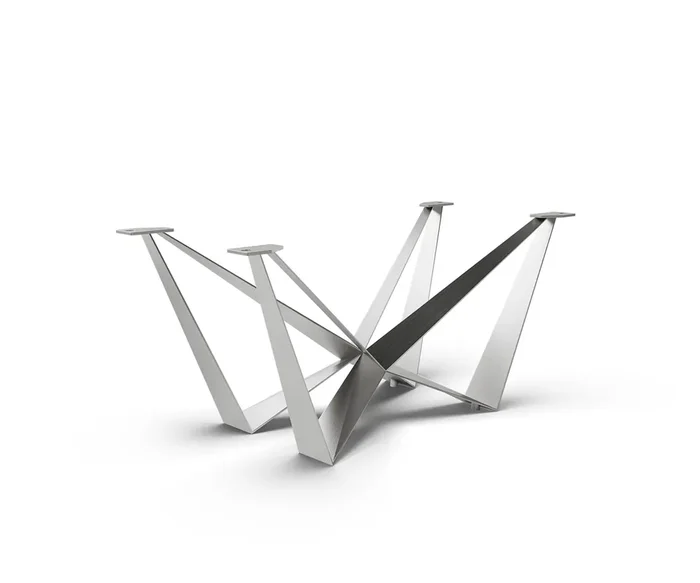 Tischgestell Spider Edelstahl Silber für Ausziehtische von 180-300 cm