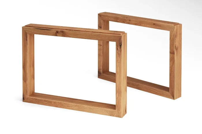 Tischkufen als Untergestell aus Eichenholz Marten 2er Set
