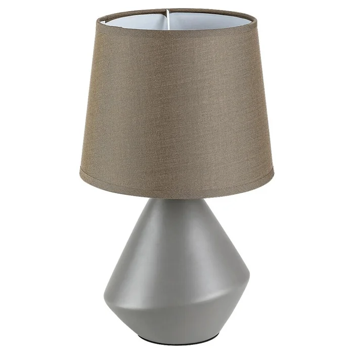 Tischlampe aus Keramik, Textil Schalter am Kabel Rabalux Wendy E14 [Größe 26,5×9,5×12,5 cm]