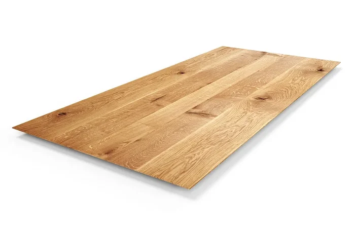 Tischplatte Eiche Schweizer Kante nach Maß 4cm