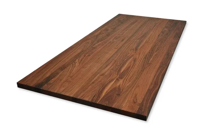 Tischplatte Nussbaum massiv nach Maß astfrei