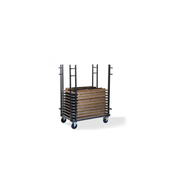Transport trolley banquet tables rectangular, size adjustable, hammer blow, 126-208×84-100x168cm (WxDxH)