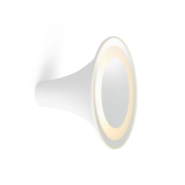 Trizo 21 Sirens Wandleuchte Weiß + Weiß m. Mattiertem Glas + Spiegel Klein