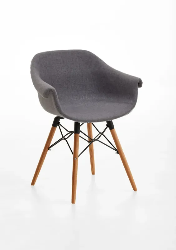 TULIP Schalenstuhl (4-Fußgestell gepolstert)