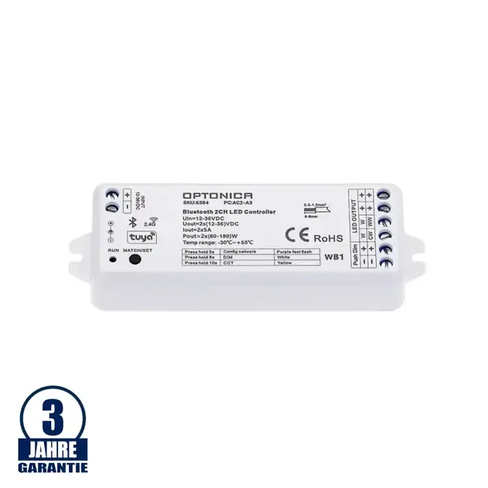 Tuya Bluetooth u. RF Controller 12-36V 5A/2CH