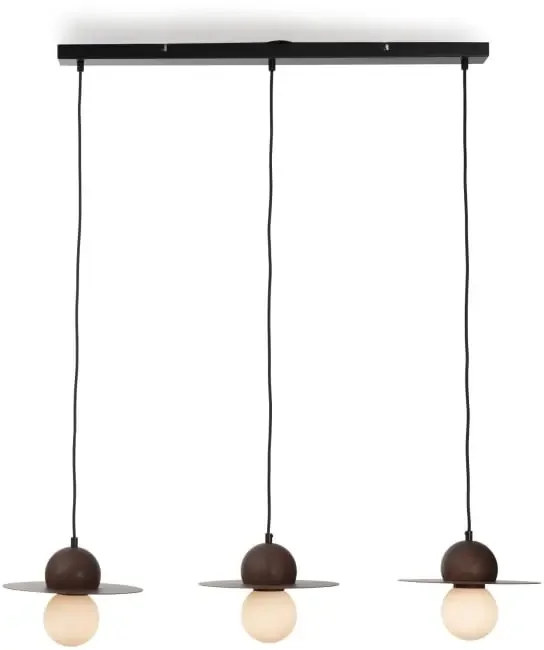 Ufo Haengelampe 3*G9 – Braun
